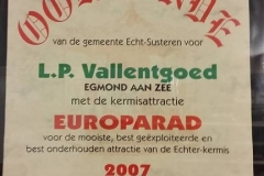 Oorkonde Egmond aan Zee 2007